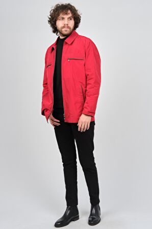 Daynax Erkek Fermuar Cepli Mevsimlik Mont 4925100 Kırmızı