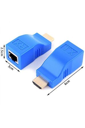 HDMI Extender 4K 3D RJ45 Cat6 ile 30M HDMI Uzatıcı