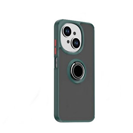 Gpack Tecno Spark Go 1 uyumlu Kılıf Montreal Yüzüklü Mıknatıslı Kamera Korumalı Silikon