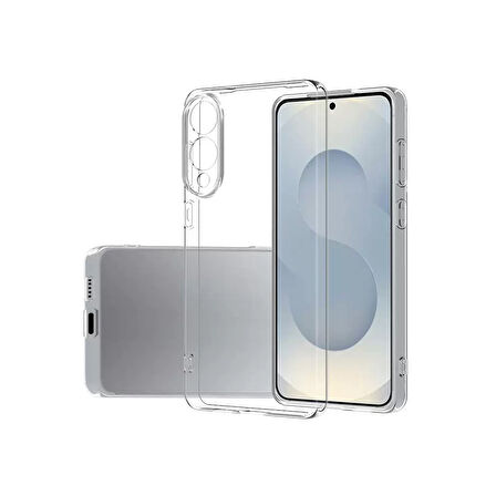 Gpack Samsung Galaxy S25 Edge uyumlu Kılıf Süper Silikon Kamera Korumalı Şeffaf