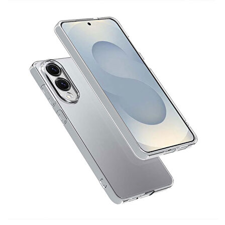 Gpack Samsung Galaxy S25 Edge uyumlu Kılıf Süper Silikon Kamera Korumalı Şeffaf