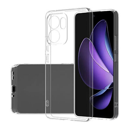 Gpack Oppo Reno 13F uyumlu Kılıf Süper Silikon Kamera Korumalı Şeffaf