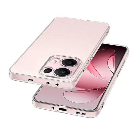 Gpack Oppo Reno 13 Pro uyumlu Kılıf Süper Silikon Kamera Korumalı Şeffaf
