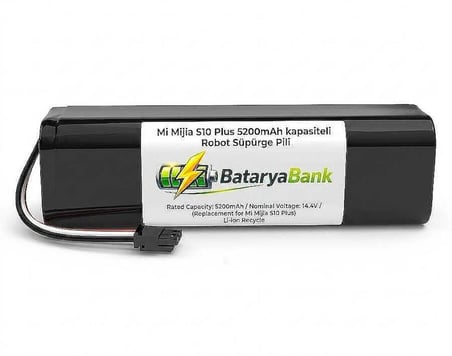 Mi Mijia S10 Plus Robot Süpürge Bataryası 14.4V 5200mAh Li-ion Yüksek Kapasiteli Uyumlu Pil/Batarya