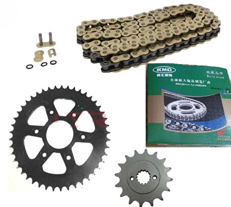 BAJAJ DOMİNAR 400 ORİNGLİ ZİNCİR DİŞLİ SETİ (KMC GOLD ZİNCİR ) ARASMOTO