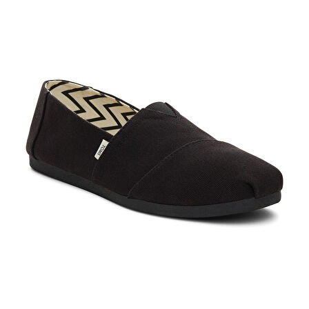 Erkek Espadril / Keten 10017670 Toms ALPARGATA COTTON CANVAS Black Black