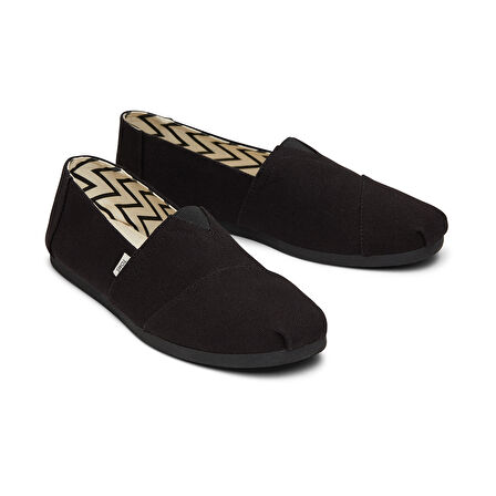 Erkek Espadril / Keten 10017670 Toms ALPARGATA COTTON CANVAS Black Black