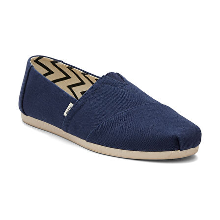 Kadın Espadril / Keten 10017712 Toms ALPARGATA Recycled Cotton Canvas Navy