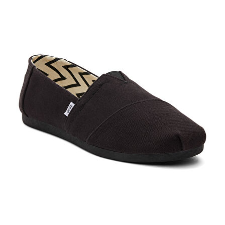 Kadın Espadril / Keten 10017716 Toms ALPARGATA Recycled Cotton Canvas  Black/ Black