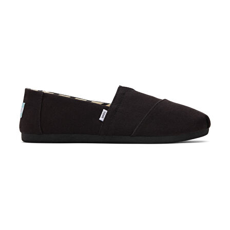 Kadın Espadril / Keten 10017716 Toms ALPARGATA Recycled Cotton Canvas  Black/ Black
