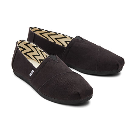 Kadın Espadril / Keten 10017716 Toms ALPARGATA Recycled Cotton Canvas  Black/ Black