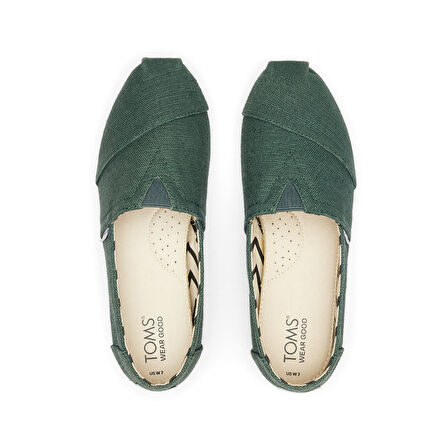 Kadın Espadril / Keten 10017719 Toms ALPARGATA CLASSIC Green