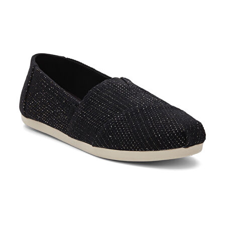 Kadın Espadril / Keten 10020656 10020665 Toms Alpargata Classic Metallic Linen Stripe