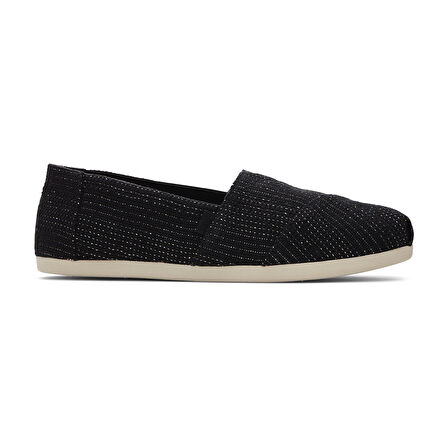 Kadın Espadril / Keten 10020656 10020665 Toms Alpargata Classic Metallic Linen Stripe