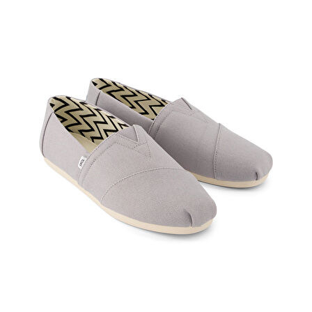 Erkek Espadril / Keten 10020857 Toms ALPARGATA Recycled Cotton Canvas Drizzle Grey