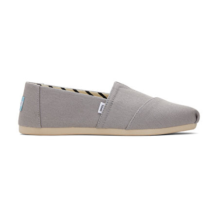 Kadın Espadril / Keten 10020858 Toms Alpargata Classic Recycled Cotton Canvas Drizzle Grey