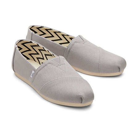 Kadın Espadril / Keten 10020858 Toms Alpargata Classic Recycled Cotton Canvas Drizzle Grey