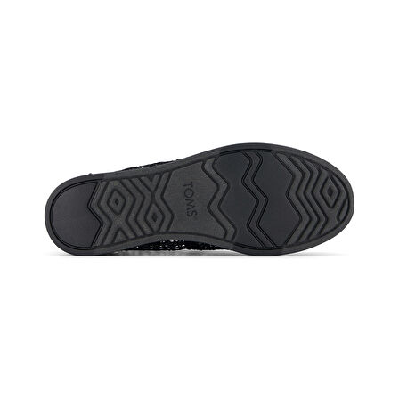 Kadın Espadril / Keten 10021549 Toms ALPARGATA PLUS Moroccan Crochet Black