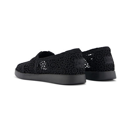 Kadın Espadril / Keten 10021549 Toms ALPARGATA PLUS Moroccan Crochet Black
