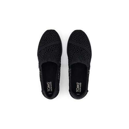 Kadın Espadril / Keten 10021549 Toms ALPARGATA PLUS Moroccan Crochet Black