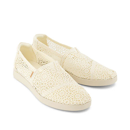 Kadın Espadril / Keten 10021570 Toms ALPARGATA PLUS  Moroccan Crochet Natural