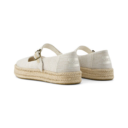 Kadın Espadril / Keten 10021863 Toms Carolina Mary Jane Espadrille Natural