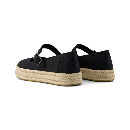 Kadın Espadril / Keten 10021878 Toms Carolina Mary Jane Espadrille Black