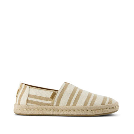 Erkek Espadril / Keten 10021900 Toms Alpargata Rope 2.0 toffee beach stripe