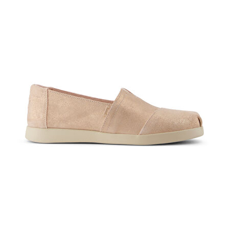 Kadın Espadril / Keten 10021918 Toms Alpargata Plus Pale Rose Metallic Suede