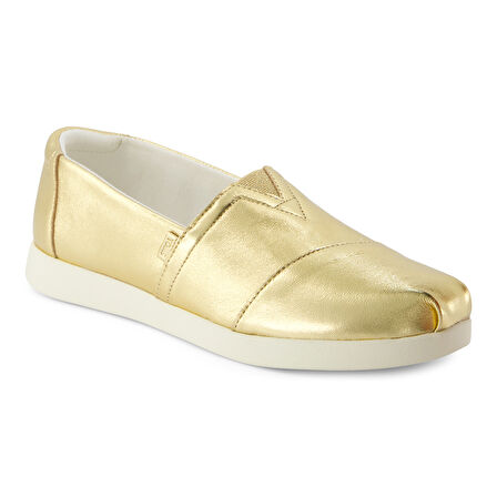 Kadın Espadril / Keten 10021745 10022131 Toms Alpargata Plus Metallic Nappa Leather