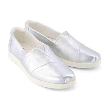 Kadın Espadril / Keten 10021745 10022131 Toms Alpargata Plus Metallic Nappa Leather