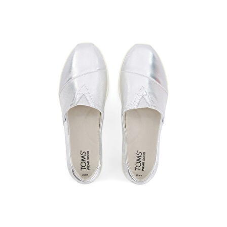 Kadın Espadril / Keten 10021745 10022131 Toms Alpargata Plus Metallic Nappa Leather
