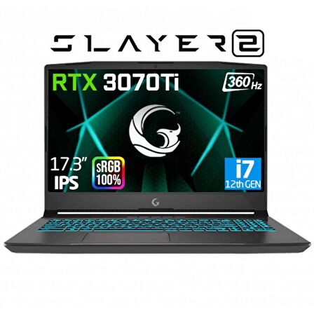 Game Garaj Slayer2 D5 10XL-3070Ti C3 Intel Core i7-12700H 16GB RAM 1TB SSD 8GB RTX3070Ti 17.3'' Full HD 360Hz FreeDos Oyuncu Dizüstü Bilgisayar + Çanta Hediyeli