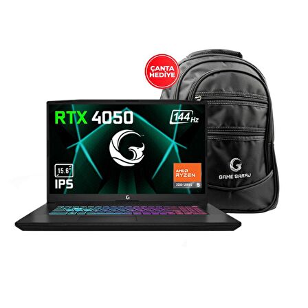 Game Garaj Slayer R5-4050 C1 R5-7535HS 16GB 500GB SSD RTX4050 15.6" FHD IPS 144Hz DOS + ÇANTA