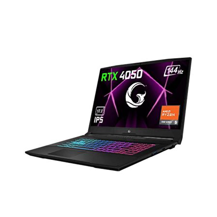 Game Garaj Slayer R5XL-4050 C1 AMD Ryzen 5 7535HS 16GB RAM 500GB SSD RTX4050 17.3" FHD IPS 144Hz FreeDOS Dizüstü Bilgisayar + Çanta