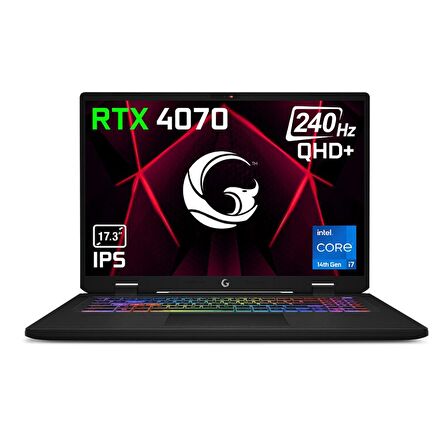 Game Garaj Slayer4 7XL-4070 C2 Intel Core i7 14700HX 32GB RAM 1TB SSD RTX4070 17 " QHD 240Hz IPS FreeDOS Dizüstü Bilgisayar + Çanta