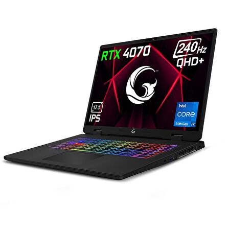 Game Garaj Slayer4 7XL-4070 C2 Intel Core i7 14700HX 32GB RAM 1TB SSD RTX4070 17 " QHD 240Hz IPS FreeDOS Dizüstü Bilgisayar + Çanta