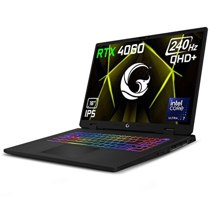 Game Garaj Slayer4 U7-4060 C2 Intel Core Ultra 7 155H 32GB RAM 1TB SSD RTX4060 16" QHD 240Hz IPS FreeDOS Dizüstü Bilgisayar + Çanta