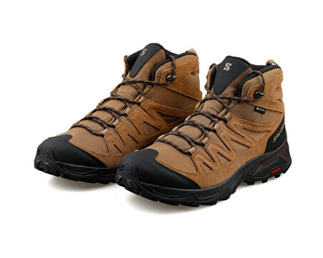 Salomon X Ward Leather Mid Gtx Erkek Trekking Bot Ve Ayakkabısı L47181800 Kahverengi