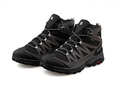 Salomon X Ward Leather Mid Gtx Erkek Trekking Bot Ve Ayakkabısı L47181700 Siyah