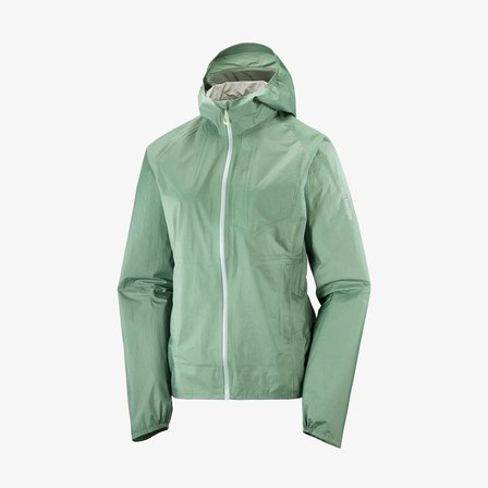 Salomon Bonatti Waterproof Kadın Yeşil Yağmurluk