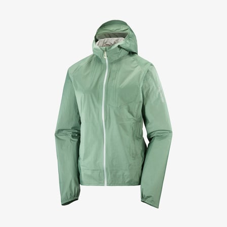 Salomon Bonatti Waterproof Kadın Yeşil Yağmurluk