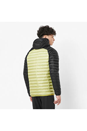 Elixir Micro Down Erkek Kapüşonlu Kaz Tüyü Mont - Sarı Siyah