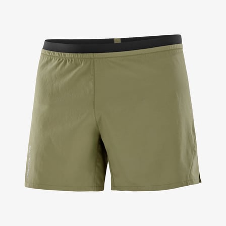 Salomon Cross 5 Erkek Yeşil Koşu Şortu