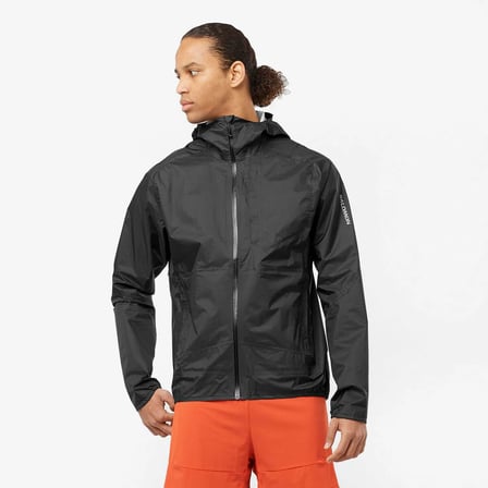Salomon Bonatti Waterproof Erkek Siyah Koşu Ceketi