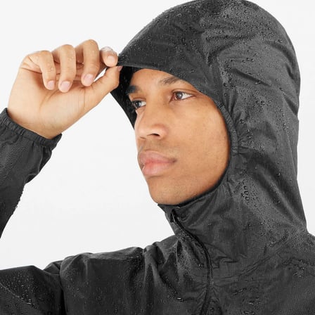 Salomon Bonatti Waterproof Erkek Siyah Koşu Ceketi