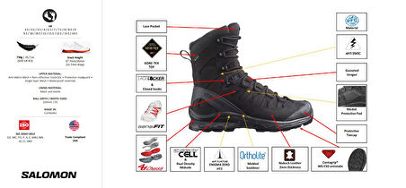 Salomon Lowa Gore-Tex® Su Geçirmez Tactical Bot Özel Kuvvetler Askeri Botu Erkek Bot