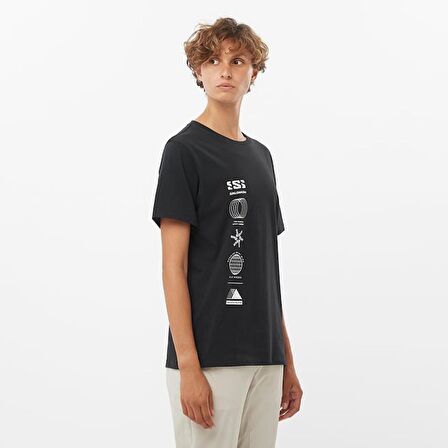 Salomon LOGO COMBO SS TEE W SİYAH Kadın Tshirt