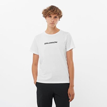 Salomon LOGO SS TEE W BEYAZ Kadın Tshirt