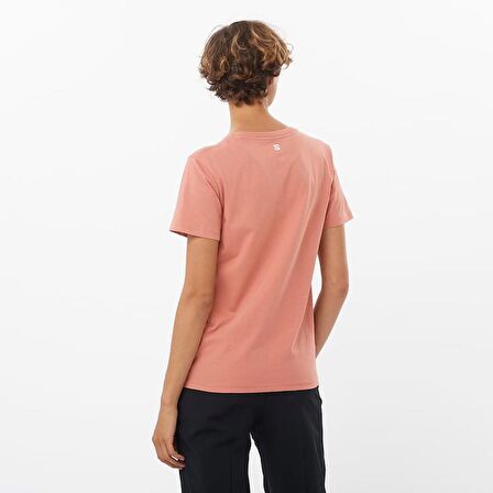 Salomon LOGO SS TEE W Pembe Kadın Tshirt